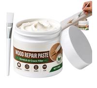 Furniture & Floor Repair Paste,pâte de réparation pour bois, kit de réparation pour meubles en bois, mastic de retouche chêne, pour rayures, fissures, trous et taches, facile à utiliser,White,1