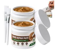 Furniture & Floor Repair Paste,pâte de réparation pour bois, kit de réparation pour meubles en bois, mastic de retouche chêne, pour rayures, fissures, trous et taches, facile à utiliser,Brown,2
