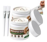 Furniture & Floor Repair Paste,pâte de réparation pour bois, kit de réparation pour meubles en bois, mastic de retouche chêne, pour rayures, fissures, trous et taches, facile à utiliser,White,2