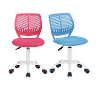 FurnitureR 2pcs Colourful Home Office Chair, Ergonomic Adjustable Height Swivel Rolling, Chaise de Bureau D'ordinateur pour la Maison Le Bureau et L'étude