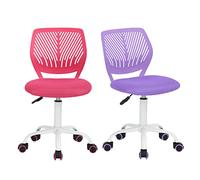 FurnitureR 2pcs Home Office Chair, Ergonomic Adjustable Height Swivel Rolling, Chaise de Bureau D'ordinateur pour la Maison Le Bureau et L'étude