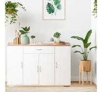 FurnitureR Armoire de Cuisine avec Plan de Travail - Buffet de Cuisine avec 1 tiroir - Armoire latérale avec Portes - Multi-usages - 110 x 30 x 73 cm