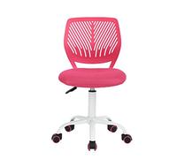FurnitureR Chaise de Bureau Colorée pour la Maison, Chaise Ergonomique Pivotante à Hauteur Réglable pour Ordinateur, Chaise de Direction à roulettes pour Le Bureau D'étude, Rose