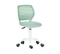 FurnitureR Chaise de Bureau Enfant Morandi Vert, Chaise de Bureau Colorée pour la Maison, Siège D'ordinateur Ergonomique Réglable, Dossier Respirant à Motif à Pois, Siège Pivotant à 360 Degrés