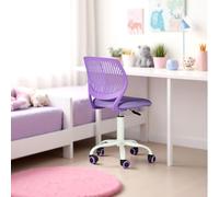 FurnitureR Chaise de Bureau pivotante pour Enfant - Hauteur réglable - Pivotante à 360 ° - avec Dossier en Tissu SGS - Vérin à gaz sûr - Roues en polyuréthane