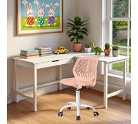 FurnitureR Chaise de Bureau réglable en Hauteur - Ergonomique et colorée - avec Dossier et accoudoirs - 5 Roues - pour Enfants de 3 à 10 Ans - Charge maximale : 100 kg