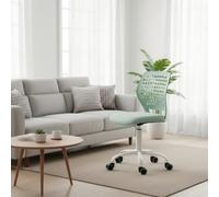 FurnitureR Chaise Pivotante Polyvalente pour Salon, Siège de Loisirs Coloré pour Enfants, Chaise D'ordinateur Ergonomique Réglable, Dossier Respirant à Motif à Pois, Pivotant à 360°, Morandi Vert