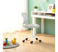 FurnitureR Chaise Pivotante Polyvalente pour Salon, Siège de Loisirs Coloré pour Enfants, Chaise D'ordinateur Ergonomique Réglable, Dossier Respirant à Motif à Pois, Pivotant à 360°, Morandi Gris
