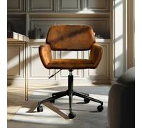 FurnitureR Chaise Salle de ux Professeurs et au Staff, Assise Moelleuse Suede, roulettes Noires Stable, Hauteur Réglable, 360° Pivotante, Adaptée Ecole ou Bibliothèque