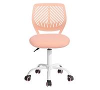FurnitureR Ergonomic Home Chair, Colourful Adjustable Height Swivel Rolling Computer Chair for Task Office Study, Rose