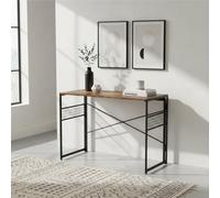 FurnitureR Table D'entrée Pliante, Table D'appoint Rectangulaire, Cadre en MDF et Métal, Pas de Montage Nécessaire, Idéale pour Plantes Entrée, Couloir, Salon ou Balcon, 100 x 50 x 75 cm