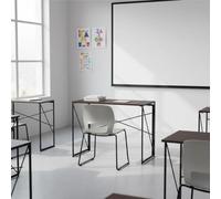FurnitureR Tables pour Formation, Desk D'étude Polyvalentes pour Ecoles, Table Pliante Efficace, Cadre en MDF et Métal, Pas de Montage Nécessaire, 100 x 50 x 75cm, Nnoyer