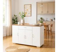 FurnitureR White Midi Armoire Haute, Style Moderne, matériau MDF, Espace de Rangement généreux, pour Cuisine et Maison
