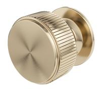Furniware Pack de 10 boutons dorés pour placard, poignées de tiroir solides, poignée de tirage simple trou de 32 mm, boutons de porte modernes en laiton pour tiroir, commode, garde-robe