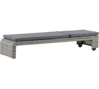 FURNLUX Bain de soleil d'extérieur London Gris 196cm / Couleur principale : Gris / Dimensions : 196 x 60 x 32 cm