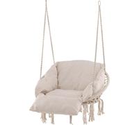 FURNLUX Fauteuil suspendu d'extérieur Hamtic Beige 80cm / Couleur principale : Beige / Dimensions : 80 x 60 x 90 cm
