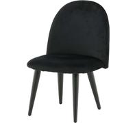 FURNLUX Kids Room Chair Velvet Black 40cm / Hauptfarbe : Schwarz / Abmessungen : 40 x 42 x 61 cm