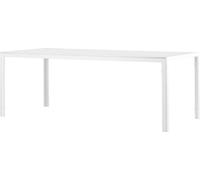 FURNLUX Outdoor Table à manger Break Blanc 90cm / Couleur principale : Blanc / Dimensions : 90 x 205 x 75 cm