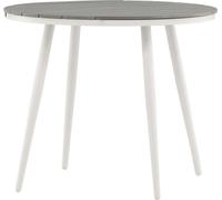 FURNLUX Outdoor Table à manger Break Gris Et Blanc 90cm / Couleur principale : Gris / Dimensions : 90 x 90 x 74 cm