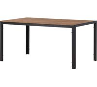 FURNLUX Outdoor Table à manger Break Marron Et Noir 90cm / Couleur principale : Marron / Dimensions : 90 x 150 x 75 cm