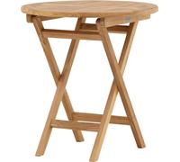 FURNLUX Table à manger Kenia Teak 70cm / Couleur principale : brun / Dimensions : 70 x 70 x 75 cm