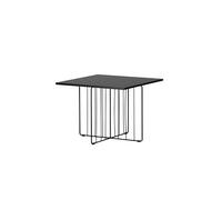 FURNLUX Table basse noire, 60 x 45 x 60 cm, 6 kg, moderne, montage nécessaire, carrée, instructions de montage disponibles, MDF et acier