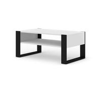 FURNLUX Table basse NUKA - Blanc/Noir