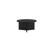 FURNLUX Table basse Salto, 85 x 85 x 43 cm, noir, design moderne, style scandinave, 18 kg