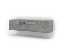 FURNLUX Table de télévision AURA LED - Gris