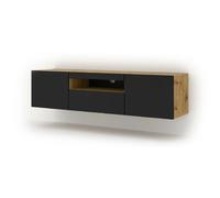 FURNLUX Table TV Aura 150 cm - Crème & Noir