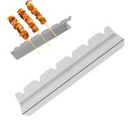 Furtryvl Supports Shish Kabob pour grill, support à brochettes pour barbecue | Porte-brochette Kebob Rack,Support de brochettes de barbecue, support de brochettes en acier inoxydable, support de bâton
