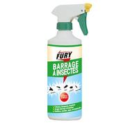 FURY Barrage à Insectes 500 ml - Insecticide Volants et Rampants - Action Barrière 3 Mois - Spray Surfaces Intérieur et Extérieur - Anti Moustiques, Fourmis, Punaises, Cafards