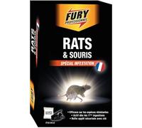 Granulés anti rats et souris - 7 sachets de 20 g + boîte à appât ury