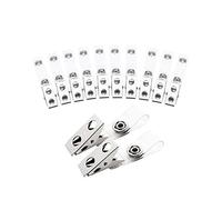 Fushing Lot de 250 pinces à badge en métal avec sangles en PVC transparent pour cartes d'identité et porte-badges