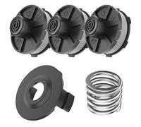 FUSHUI Lot de 3 bobines de Fil de Coupe de Rechange, bobines et Capuchon en Alimentation automatiqueΦ 1,5 mm 195858-1/196146-9 Coupe-Bordures Compatible avec Makita Dur 181/141/Ur180D Coupe-Herbe