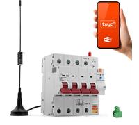 fusible 3 phases disjoncteur WiFi 4P Tuya 63A 6KV Antenne de mesure d'énergie