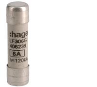 Fusible Cylindrique Industriel Hager 6A 500V 10x38mm gG - LF306G [10 Pièces]