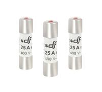 Fusible électronique - Fusible céramique - Fusible avec voyant - Fusible voyant - Fusible 25A - Sachet De 3 Fusibles Avec Voyant 10,3X38 25 Ampères - Deblex 715686