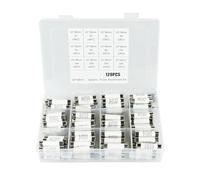 fusible en céramique Kit de fusibles en céramique assortis de 120 pièces, 12 valeurs, 10 x 38 mm, 500 V, 1 A, 2 A, 3 A, 4 A, 5 A, 6 A, 8 A, 10 A, 16 A, 20 A, 25 A, 32 A, avec boîte en plastique