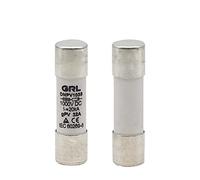 Fusible GPV en céramique à soufflage rapide, 1000V DC, DNPV1038 10x38 GG, découpe 2A 4A 6A 8A 10A 16A 20A 25A 30A, 50 pièces(2A)