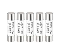 Fusible SOURCING MAP Cartouche Tube Céramique 16A 250V 6x25mm Coupure Rapide pour Amplificateur Lampe Économie Énergie Ballast 5pcs