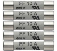 Fusible testo 0590 0005 Lot de 5 fusibles de rechange 10 A/600 V, G