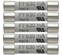 Lot de 5 fusibles de rechange pour multimètre 630 mA / 600 V testo 0590 0007