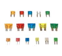 Fusibles miniatures M2 for petites et moyennes voitures, 100/50/10 pièces, Type de lame automobile, 1A 2A 3A 5A 7.5A 10A 15A 20A 25A 30A 35A 40A 50A(20A,100PCS,Medium)