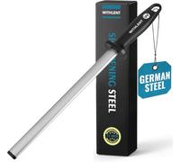 Fusil a aiguiser diamant professionnel 30 cm - aiguiseur couteaux pro - affuteur de couteaux plus efficace que pierre a aiguiser - fusil diamant compatible tous couteaux de cuisine