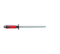 Fusil à aiguiser standard rouge/noir (forme de train/longueur : rond / 25 cm)