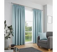Fusion - Galaxy - Paire de Rideaux plissés - Bleu Canard - 229 x 183 cm (l x H)