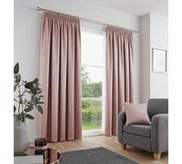 Fusion - Galaxy - Paire de Rideaux plissés - Rose poudré - 229 x 183 cm (l x H)