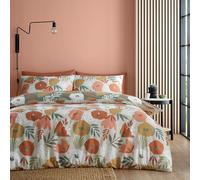 Fusion - Housse de Couette Art Abstrait Vert et Naturel - Lit Simple (140 x 200 cm) - Design réversible (2 Couleurs) - Facile d'entretien et Lavable - Housse de Couette Fleur Peinture Pinceau en