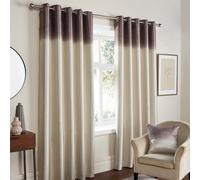 Fusion - Lot de 2 Rideaux Marron Chocolat ombré avec œillets pour Chambre à Coucher ou Salon - 168 x 229 cm (l x L) - Marron dégradé